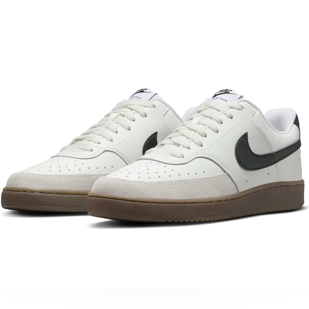 NEW Nike Court Vision Low FQ8075-133 Schuhe White Men’s 8.5 New Black